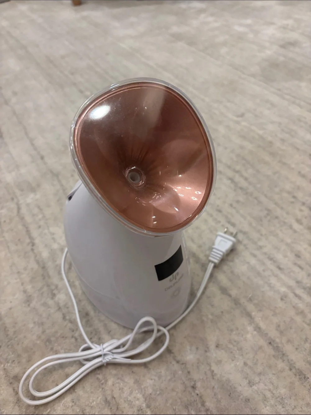 Derma Facial Steamer - White with Rose Gold Vent